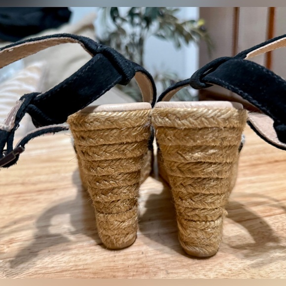 Gaimo Black Espadrille Wedges - Picture 4 of 8